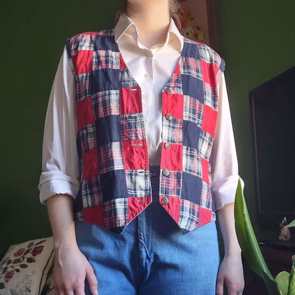 Vintage 90s Reversible Liz Claiborne Vest